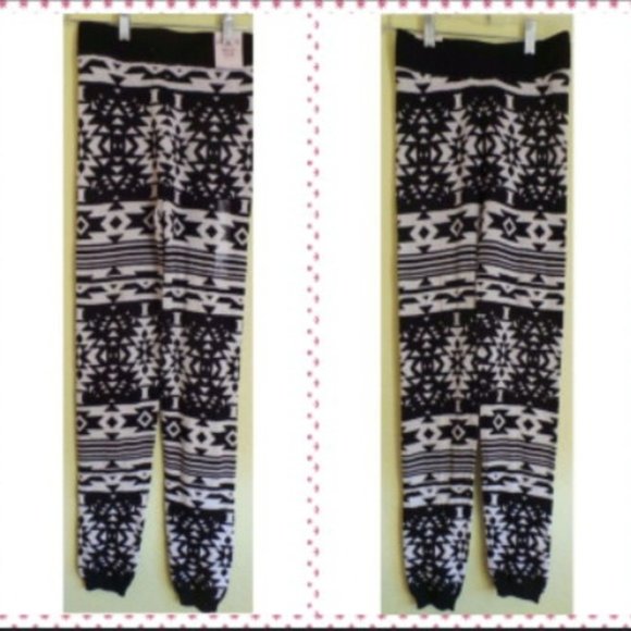 NWT Junior's SO High-Waisted Sweater Leggings Elastic waist ribbed - Picture 5 of 8